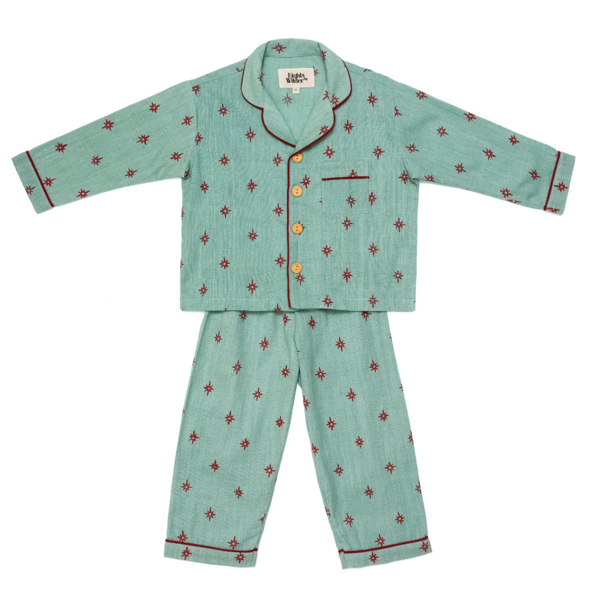 Children's Red Floral Pajama Set